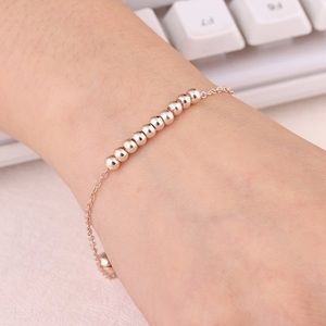 Gold Plated Bracelet w/Gold Beads